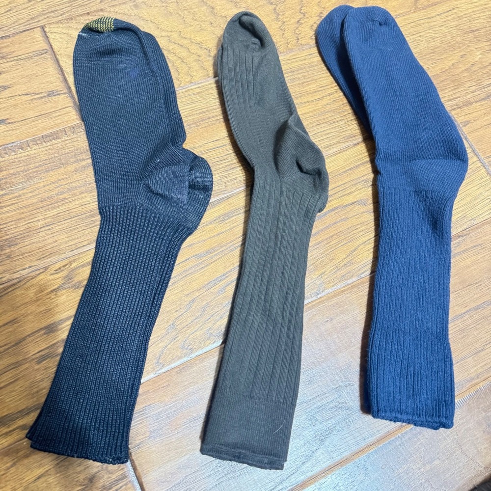 Vintage style Mens Ribbed Crew Socks Bundle 3 Pairs -1 pair Cushioned boot socks